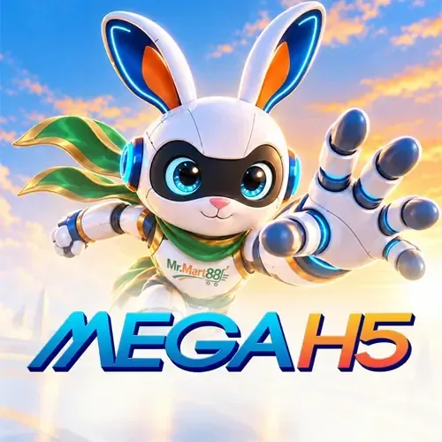 Logo studio MegaH5 dalam lobi MrMart88