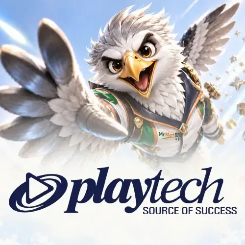 Logo studio Playtech dalam lobi MrMart88