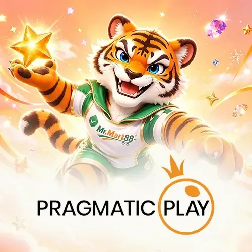 Logo studio Pragmatic Play dalam lobi MrMart88